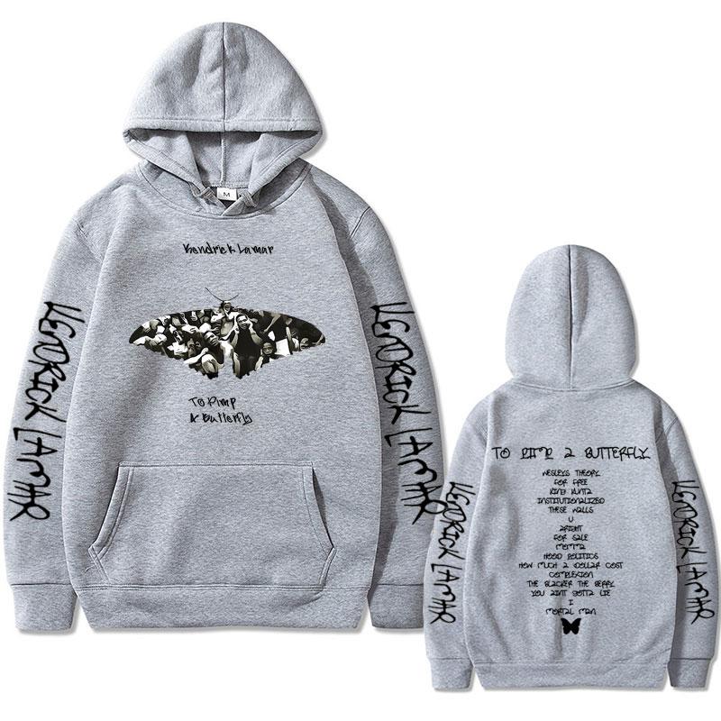 Bluza z kapturem z grafiką rapera Kendricka Lamara To Pimp A Butterfly Męskie bluzy z kapturem Hip Hop Oversize Męskie bluzy polarowo-bawełniane