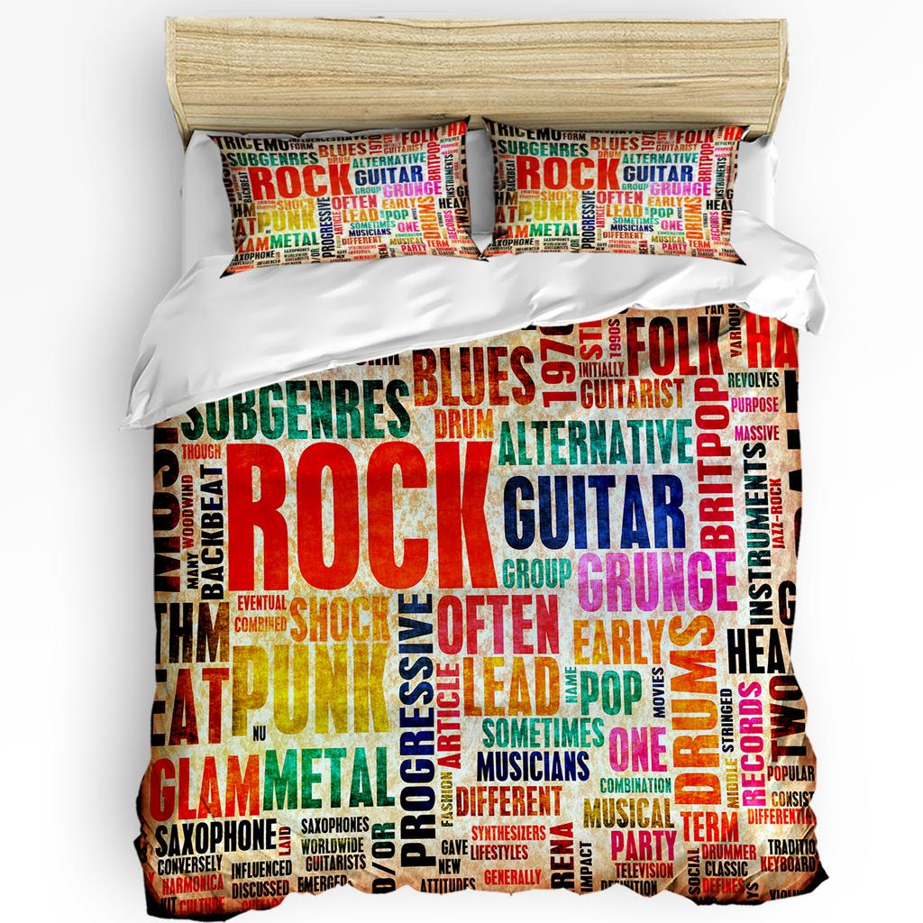 Britische Graffiti London Kultur Cartoon Doodle Bettbezug 3-teiliges Bettwäscheset Heimtextil Bettdeckenbezug Kissenbezüge Kein Spannbettlaken