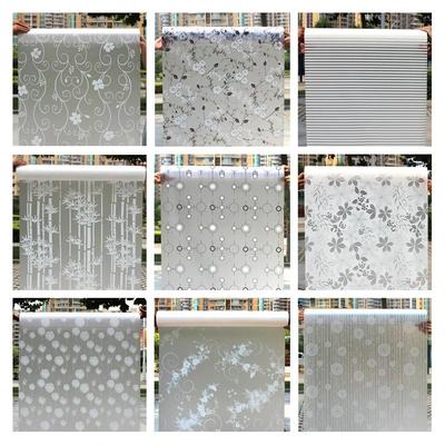 Film Adesivo Decorativo per Finestre in Vinile Privacy Adesivi per Finestre Impermeabile Protezione Solare UV Bambù Porta Scorrevole Bagno