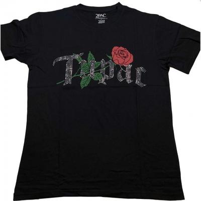 Tupac Shakur Unisex-Erwachsene Rosen-Baumwoll-T-Shirt