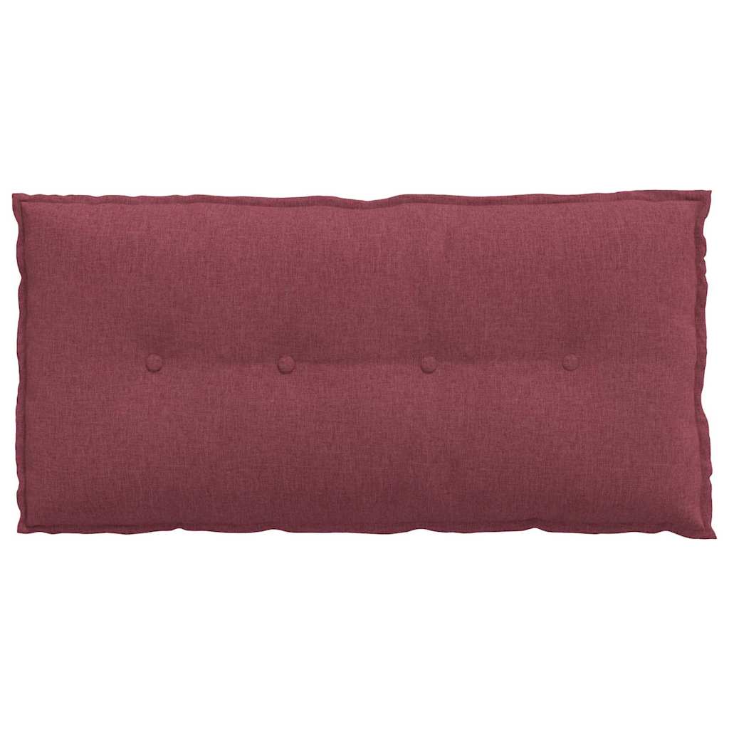 Back Cushion Burgundy Red 100 x 19 x 50 cm Fabric