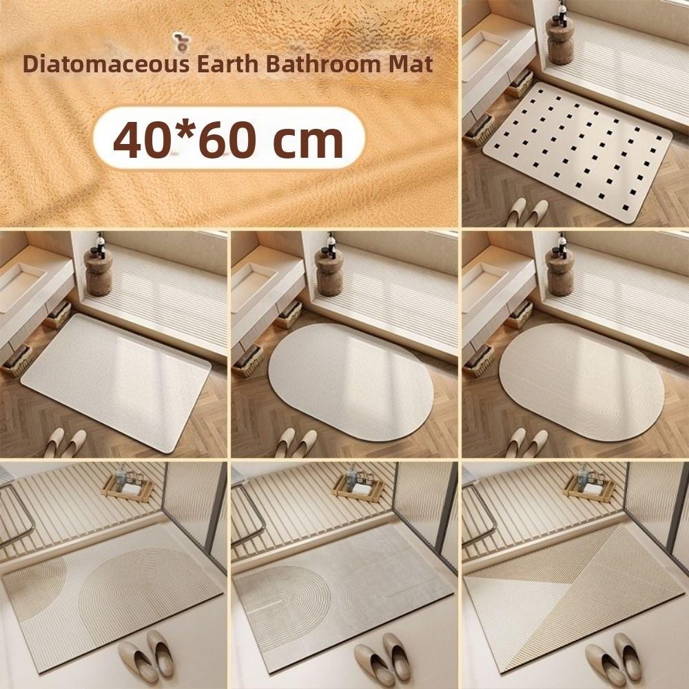 40*60cm Absorbent Bath Rug Mat Quick Dry Square Non-slip Area Bath Rug Crystal Velvet Ultra Thin Toilet Entrance Mud Mat