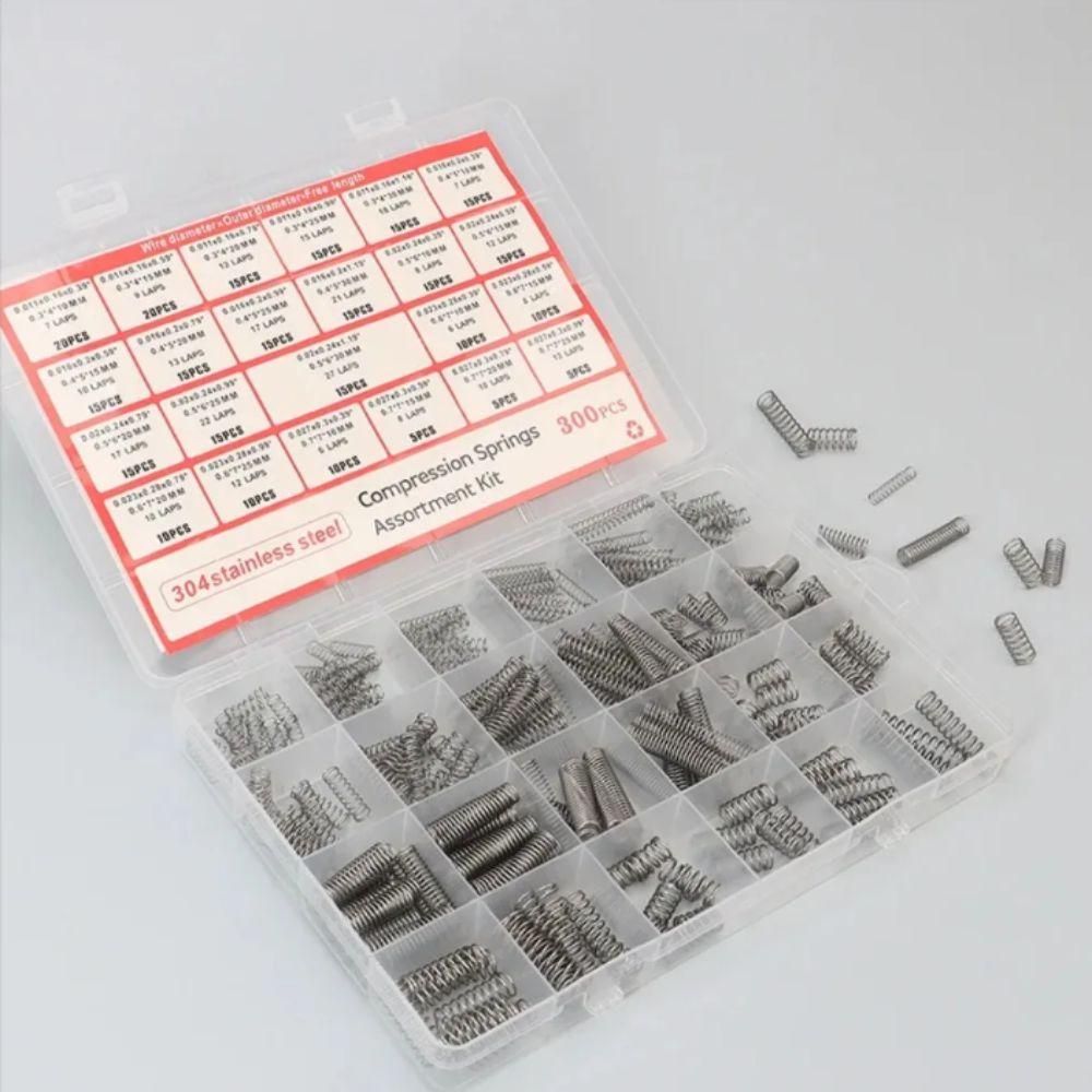 304 Stainless Steel Tension Spring Kit 300PCS Spring Assortment Kit Mechanical Repairs