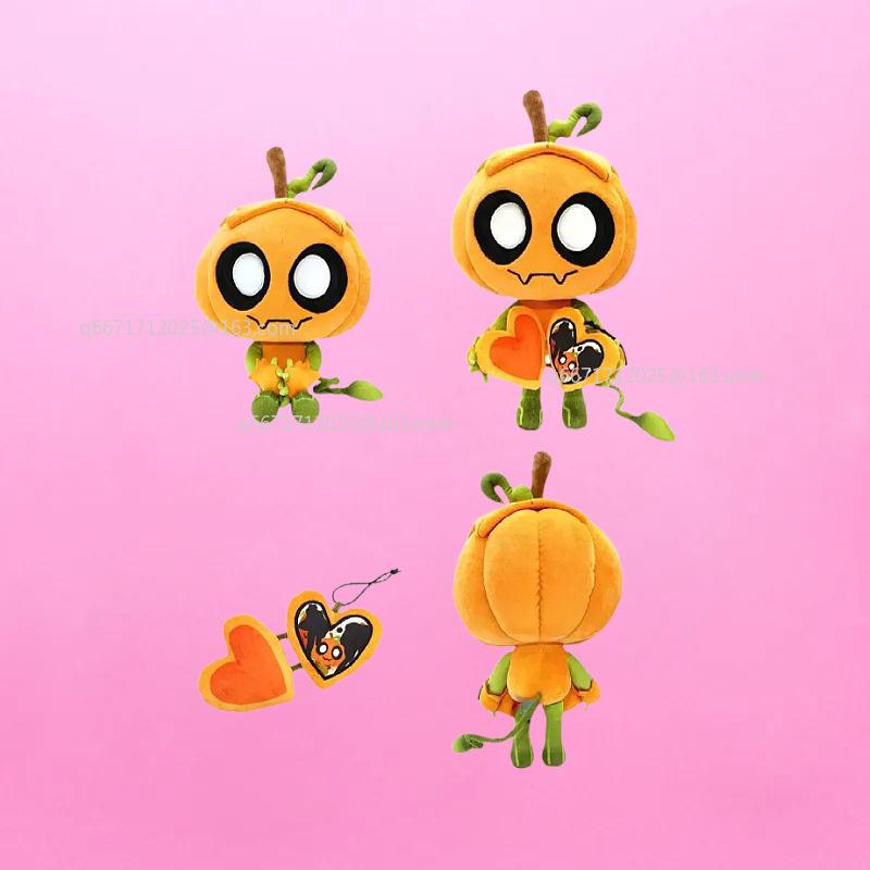 Cute Dandy's World Gourdy Plush Pumpkin Stuffed Doll Soft Cuddly Toy for Room Decoration Xmas Birthday Holiday Gift