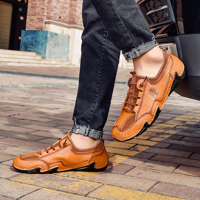 Herrskor Casual Andningsbara Utomhusskor Herr Bekväma Lätta Herrskor Klassiskt Märke Läderskor Casual Sneakers Stor Storlek 38-47