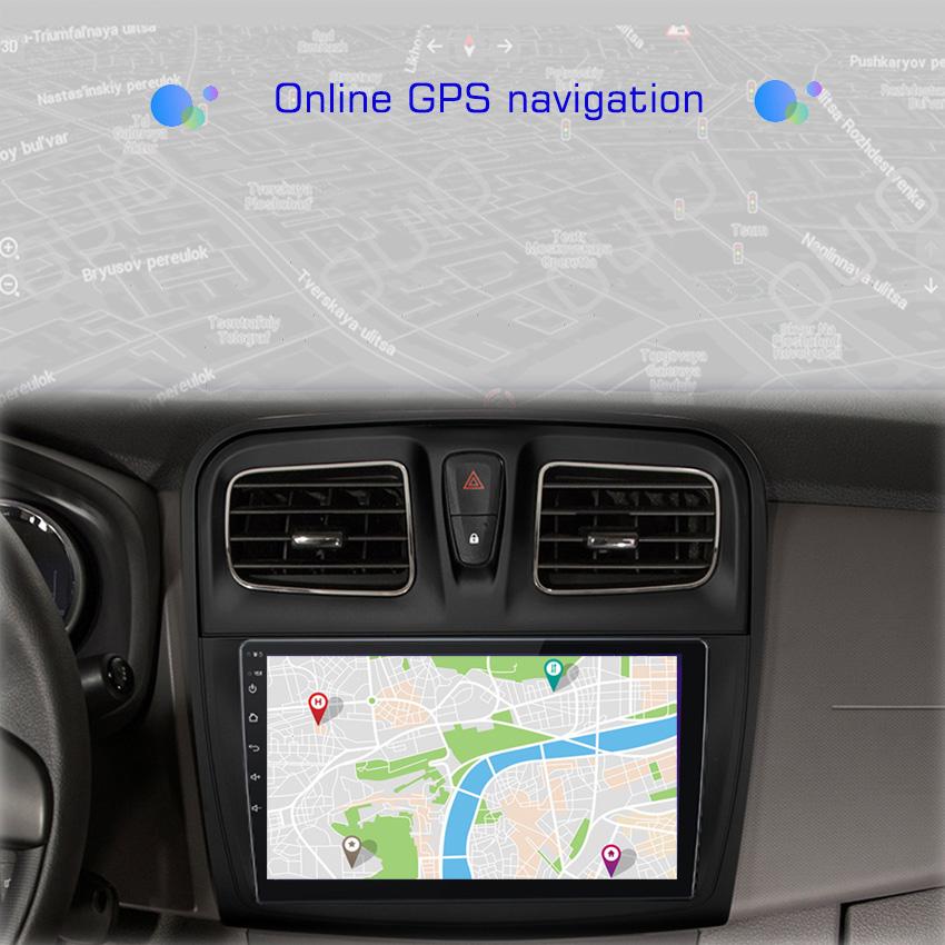 2din Android10 Automotive Multimedia Player Stereo Carplay Auto GPS Navigation DSP For Renault Logan 2 Sandero 2 2012-2019
