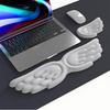 Angel Wing Wrist Rest Ergonomic Memory Foam Wrist Rest for Computer Keyboard Mouse Set, Cute Gaming Keyboard Cushion Hand Support PU Leather Surface