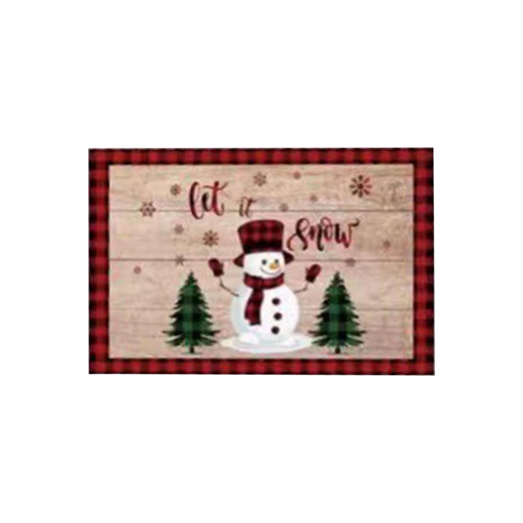 Christmas Carpet Entrance Door Non-slip Absorbent Foot Mat Thick Porch Carpet Mat