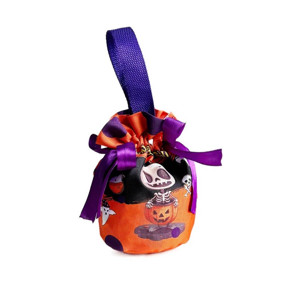 Handheld Halloween Candy Tote Bag Pumpkin Pattern Design Halloween Gift Handbag  Halloween Party