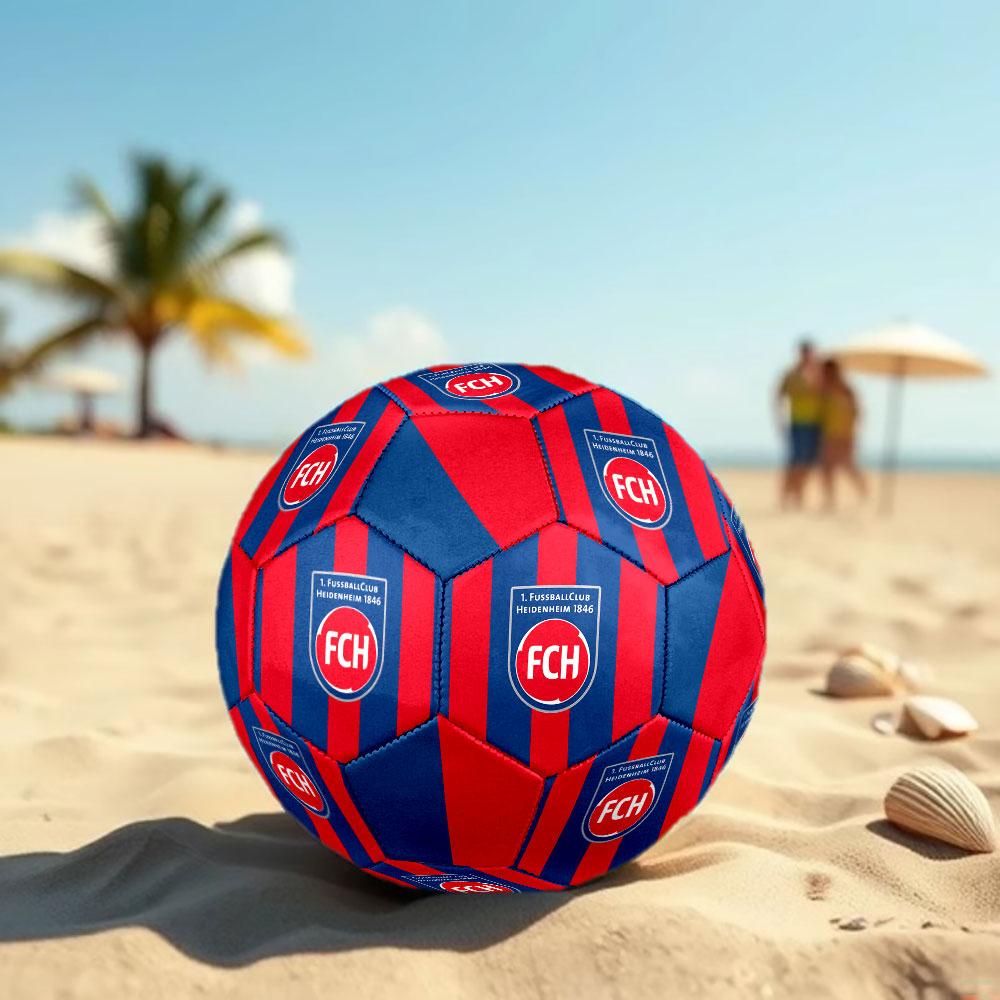 FC Heidenheim Size 5 Soccer Ball, Machine-Stitched PVC, Durable & High Bounce, All Ages Fit, fan merchandise, matches & outdoor use.