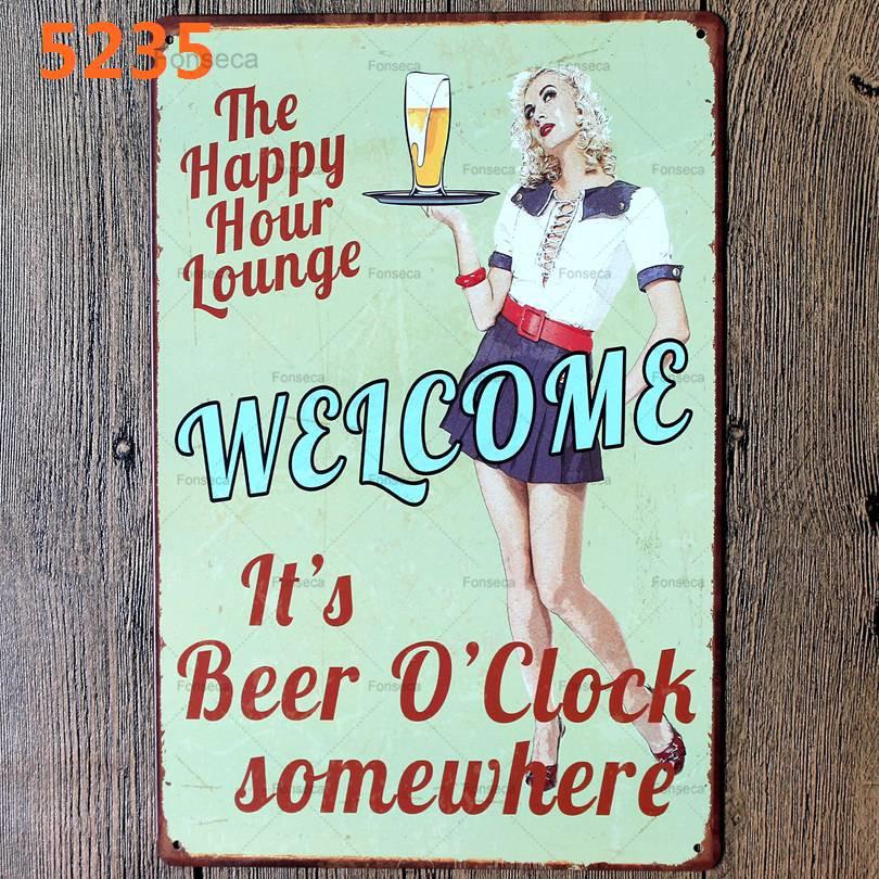 Beer Week Cerveza Vintage Metal Tintin Signs Vodka Retro Plaque  Wall Bar Home Rtrestaurant Decor Cuadros  30X20CM A-5517