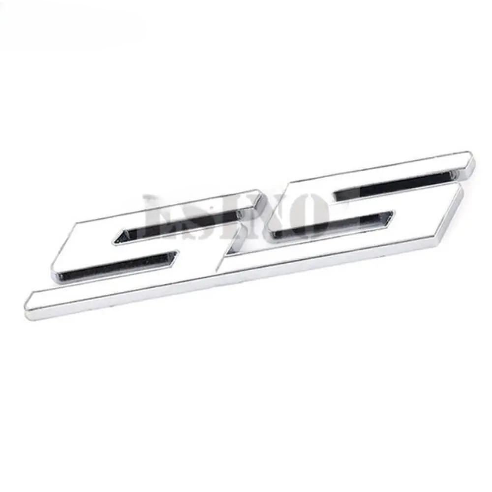 1Pc New SS Car Styling 3D Metal Chrome Zinc Alloy Emblem Car Body SS Front Grill Badge Sticker Decal for Camaro SS