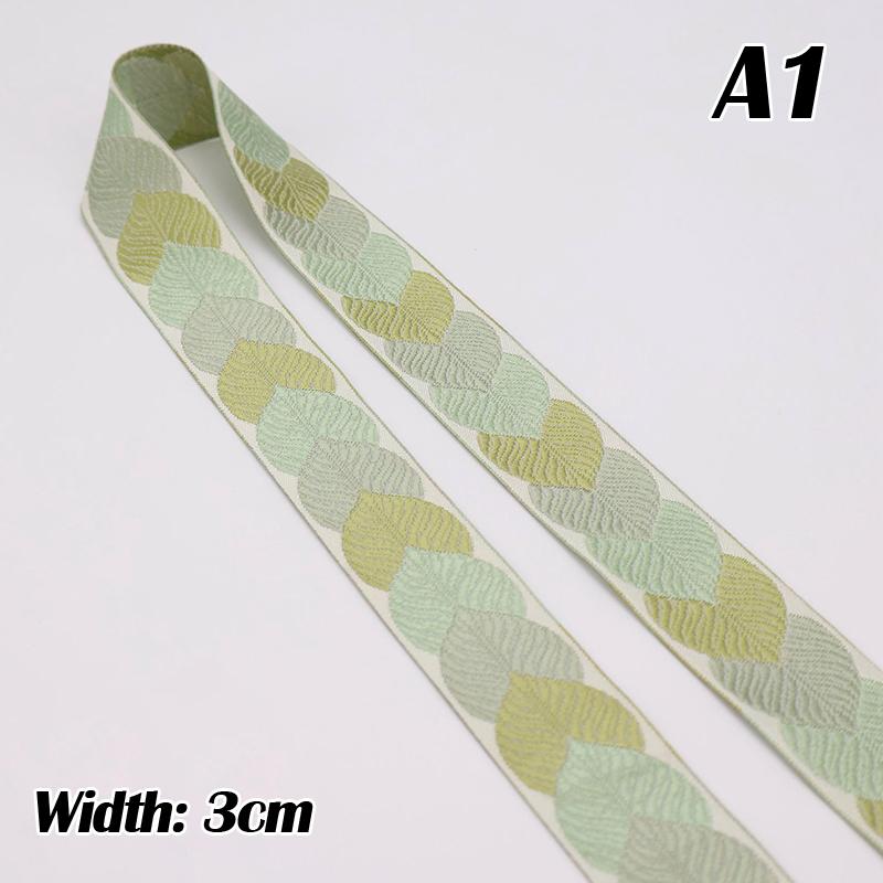 3M Chinese Retro Webbing Embroidery Lace Trim Edged 3cm/7cm Jacquard Ribbon For Diy Hanfu Clothes Curtain Decor Accessories