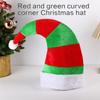 Festival Curved Santa Hats Classical Red Green Color Father Christmas Hats For Adult Kids Christmas Event Gathering Hat