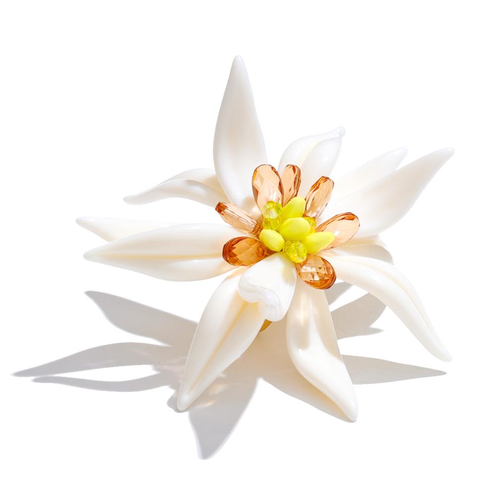 Yhpup Waterproof Trendy Petal Flower Handmade Necklace Bracelet Earrings Ring Fashion Stainless Steel PVD Plated Popular Jewelry