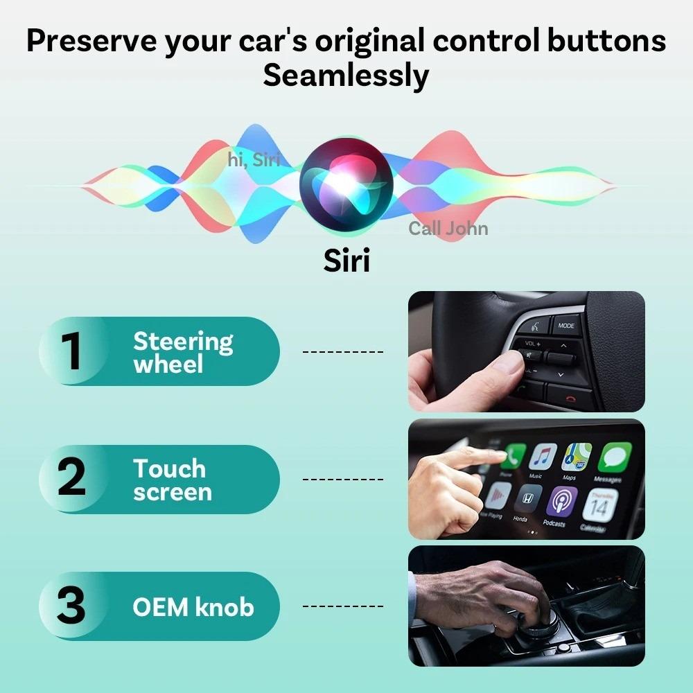 2026 NEW OTTOCAST 2 in 1 MINI NOVA Wired To Wireless CarPlay Android Auto Adapter Plug and Play