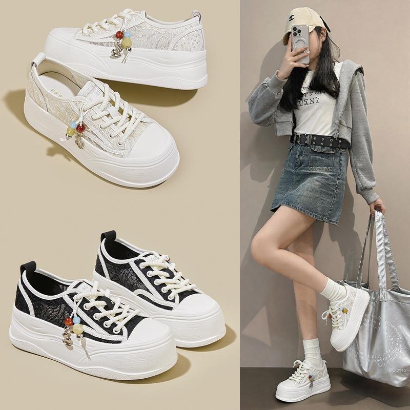 Summer mesh new women's shoes thick-soled light white shoes women's casual breathable versatile board shoes tide