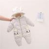 Nyfødt Varm Babykåpe Vinter Hette Rompere Tykk Jumpsuit Kjeledress Snødress Barneklær Barneklær Dropshipping