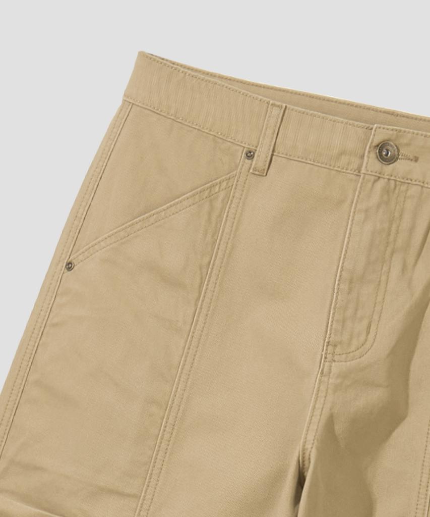 AGOD Side Cut Pocket Peachskin Cotton Pants [Beige]
