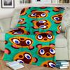 Cartoon Animal Crossing New Horizons Soft Plush Blanket,Flannel Blanket Throw Blanket for Living Room Bedroom Sofa Cover Child