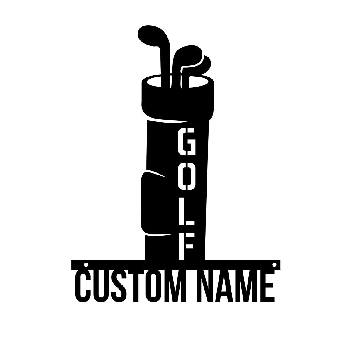 

Custom Golf Metal Wall Art, Personalized Golfer Decor, Golf Bag Metal Sign, Fathers Day Gift