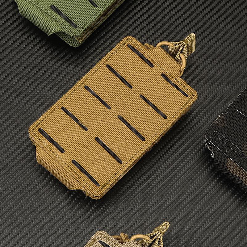 Outdoor Molle 5.56 Magazine Pouch Single Mag Holder Universal Laser Cut Flashlight Pouch Knife Pocket Hunting Gear