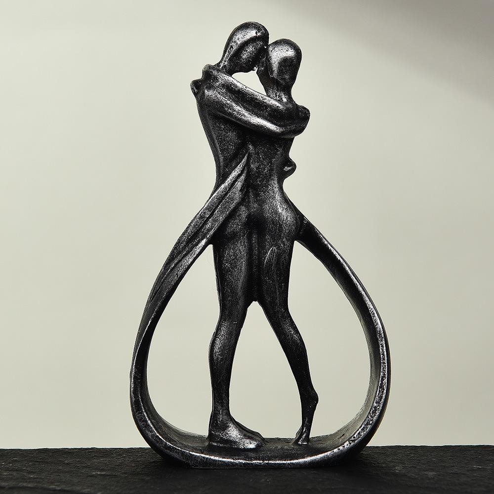 

Абстрактная пара обнимается Креативные полимерные поделки Домашние украшения Декор для прихожей гостиной 7.3*2.9*12