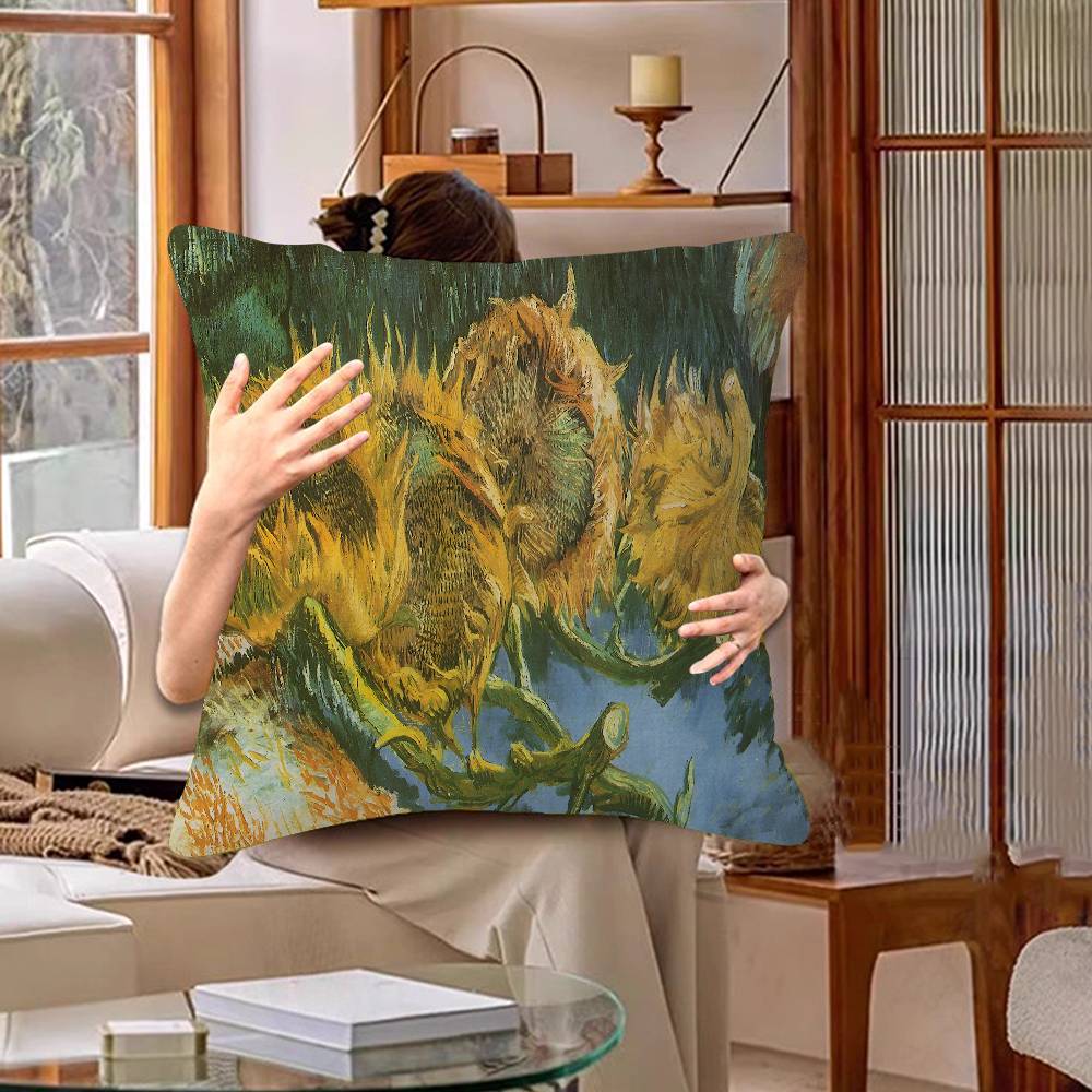 Vintage Art Van Gogh Oil Painting Pillow Cover Design cushion Cover decor Holiday Decorati