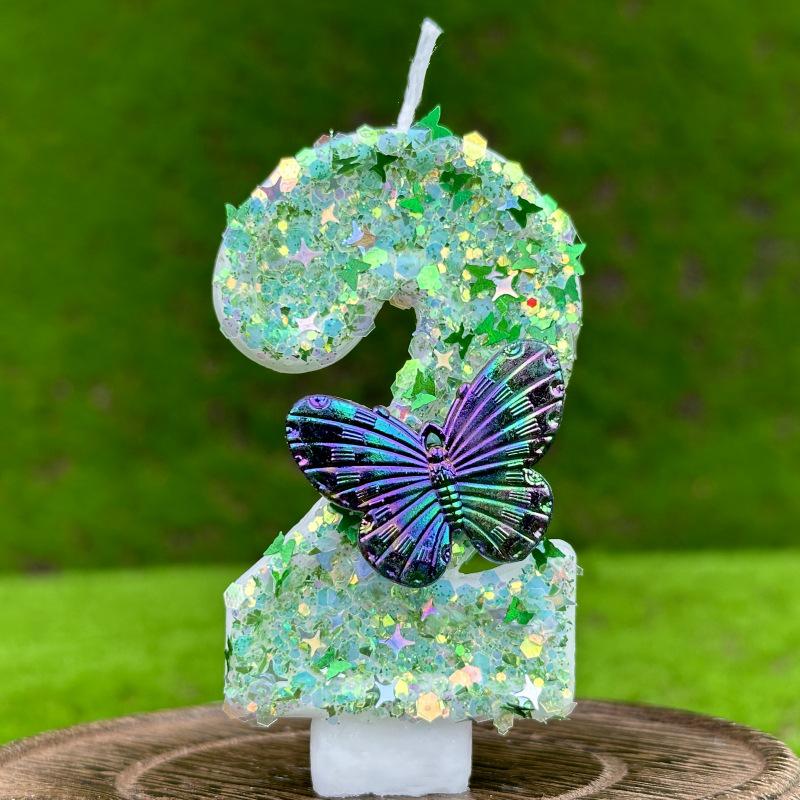 Creative Digital Butterfly Birthday Cake Candles