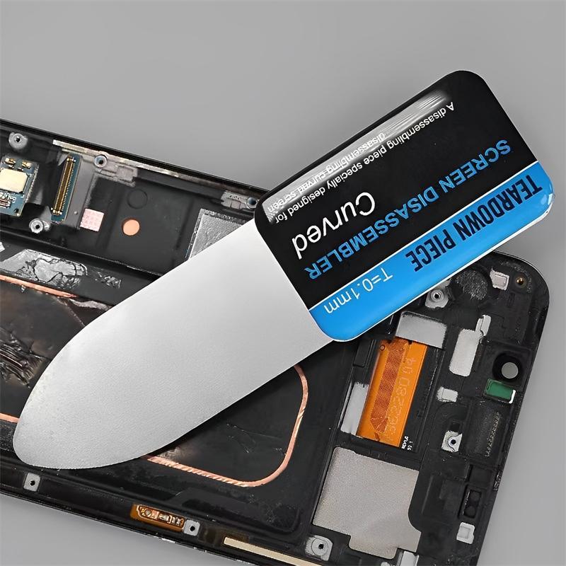 1/3Pcs Mobile Phone Curved LCD Screen Spudger Opening Pry Card Tools Ultra Thin Flexible Mobile Phone Disassemble Steel Metal