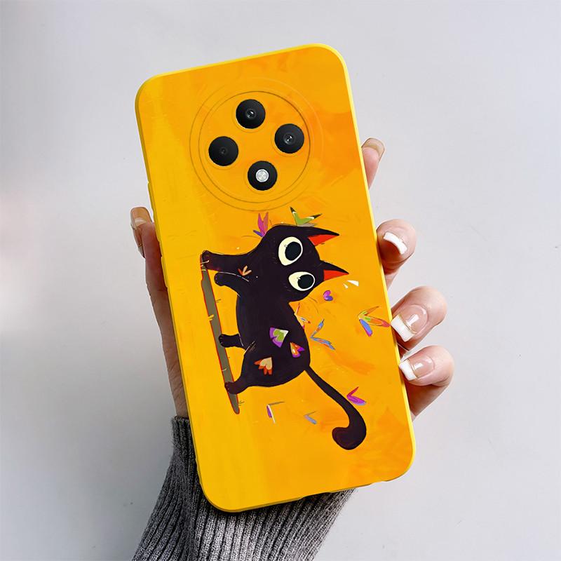 For OPPO Reno12 F Case OPPO Reno 12 F FS 5G Cover Cute Cat Cartoon Soft Silicone Bumper Protective Phone Cases On Reno 12F Funda