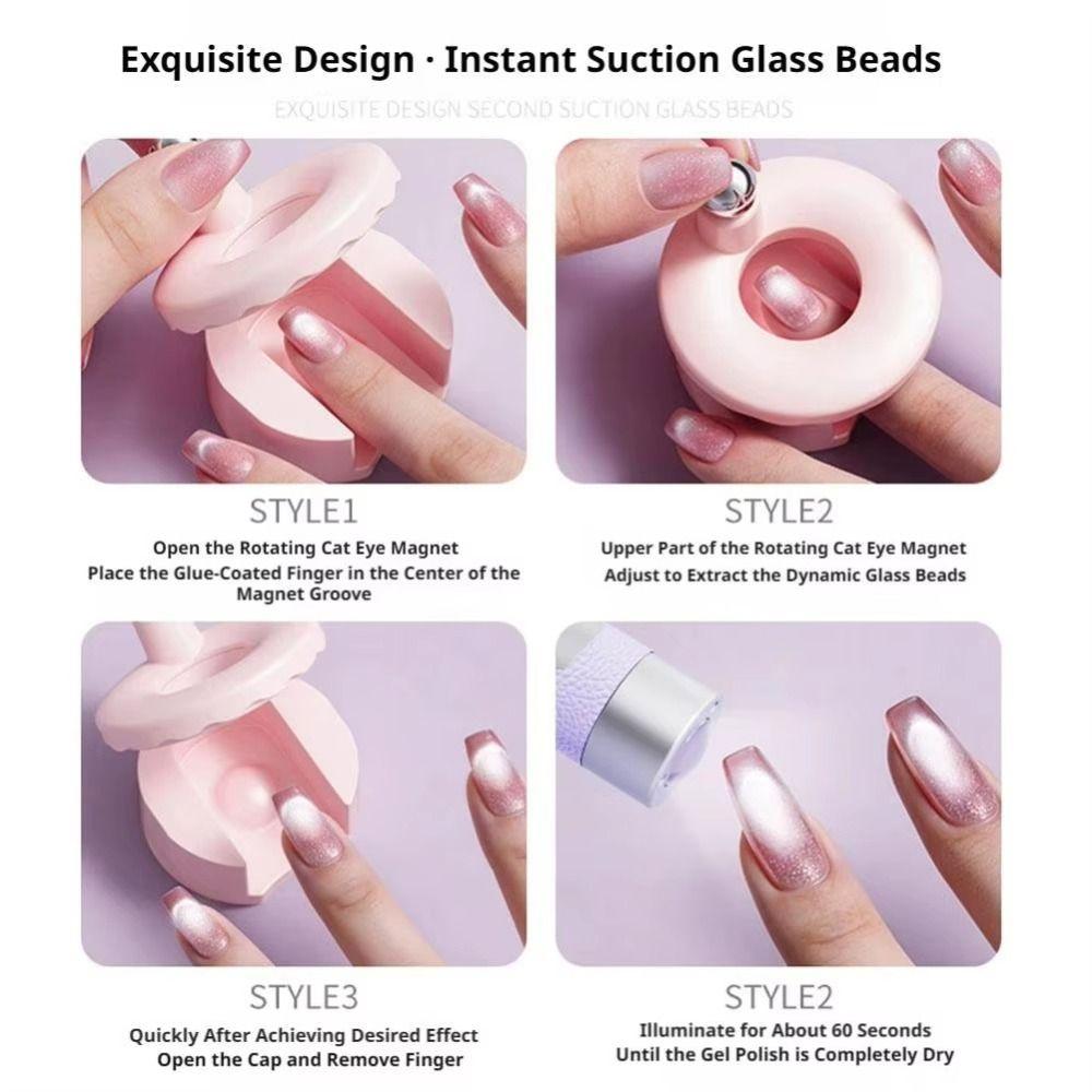 Strong Magnetic Rotating Cat Eye Magnet Multi Facet Cat Eye Nail Manicure Tool Beginner Use
