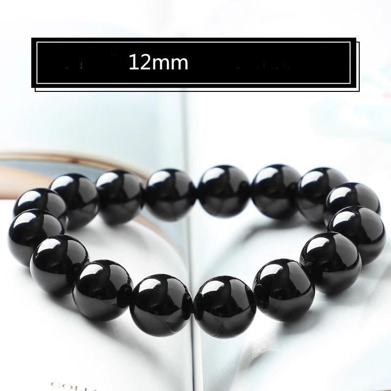 Pulsera de Turmalina Negra Imperial - Joyería de Protección Energética de Cristal de Grado Supremo, Pulsera de Aura Espiritual para Hombre y Mujer