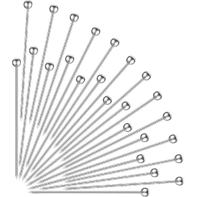 60 Pieces Cocktail Picks Stainless Steel Cocktail Skewers Set Reble Metal Martini Picks 4.3 Inches Sandwich Appetizer Toothpicks for Party Home Bar