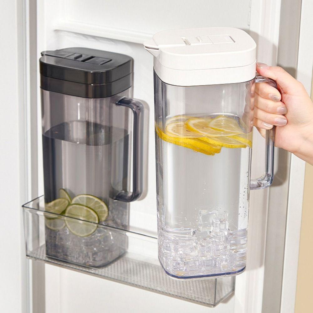 Flip Cover Refrigerator Water Pitcher Transparent Cold Brew Teapot Cold Water Kettle  Fruit Juice