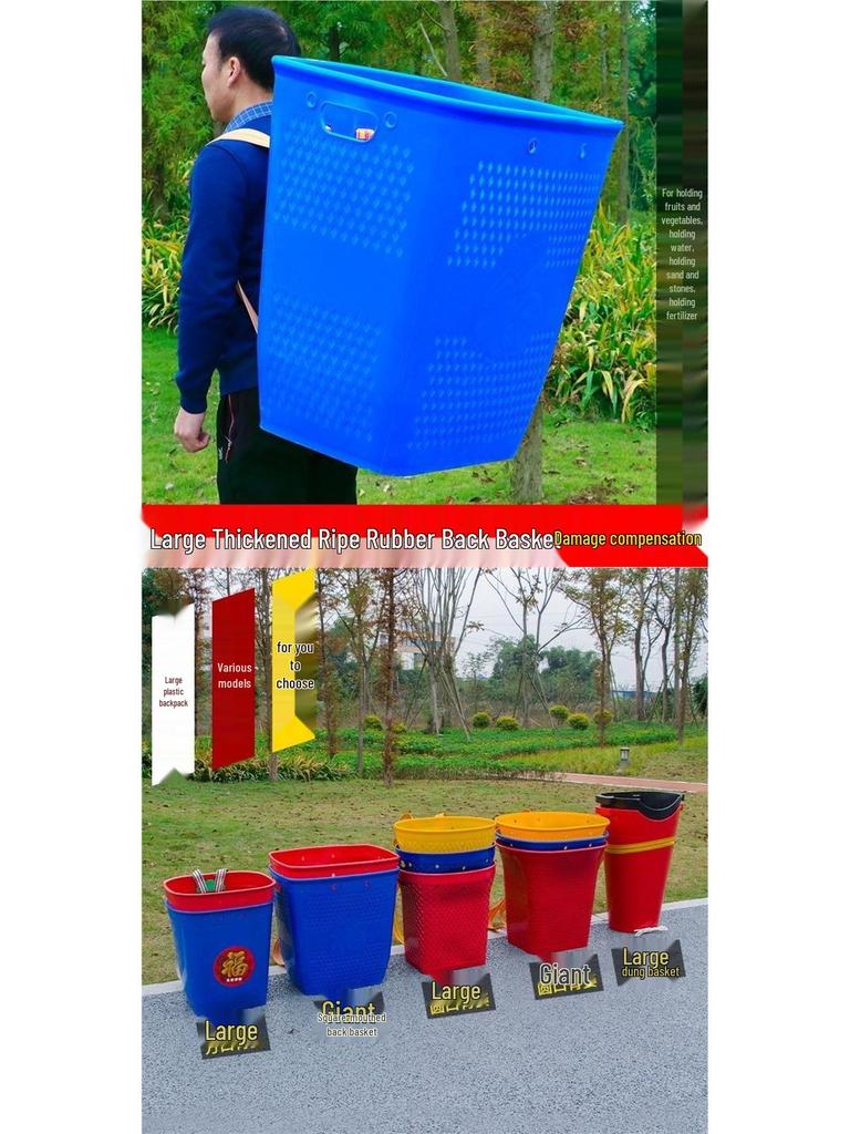 Extra velký dvojitý ramenní košík s víkem v imitaci bambusové vazby pro nákupy a zemědělství