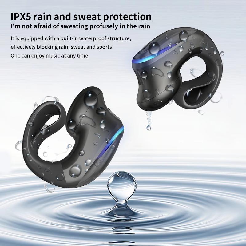 1 Set Bone Conduction 5.3 Wireless Bluetooth Headset Single Ear Clip-on Lightweight Headphone for Daily Use Gifts