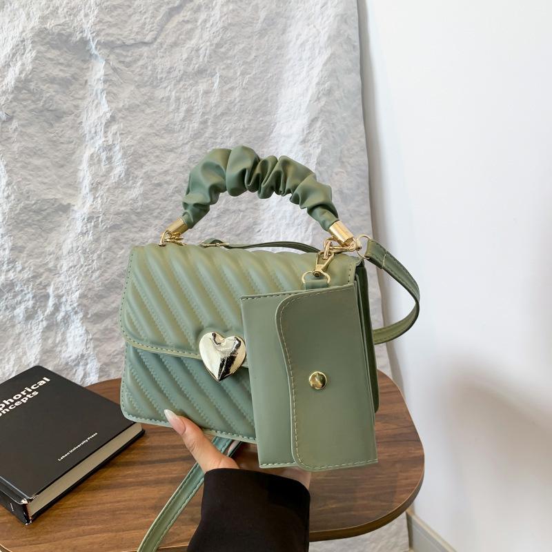 Textured women's bag hand commuting simple new 2025 messenger bag small square bag fashion casual personality popular shoulder bag