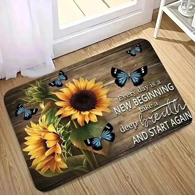 

1PC Crane Pattern Kitchen Rugs Non-Slip Home Door Mats Pop design Bathroom Rugs Bath Mat Carpet for Home Sink Laundry Decor 400MMx600MM