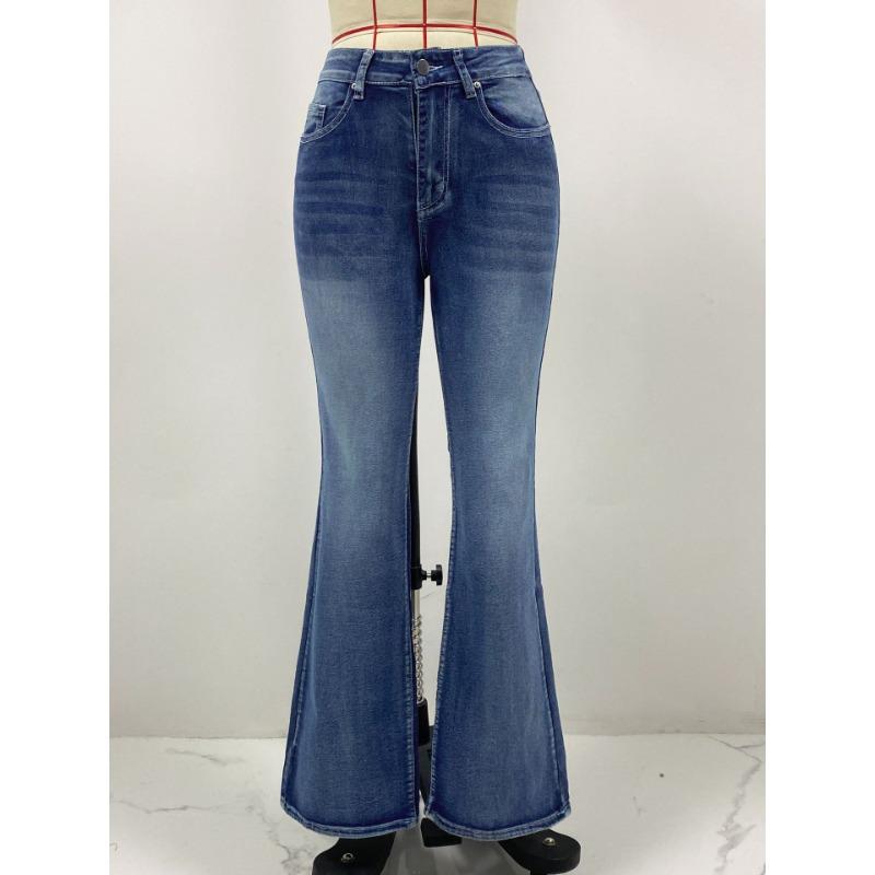 Retro Spice Girls Jeans Women Skinny Slim High Stretch Micro Flare Pants