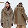 European station imitation fur coat women's medium and long Rex rabbit plush jacket retro European and American style casual and versatile