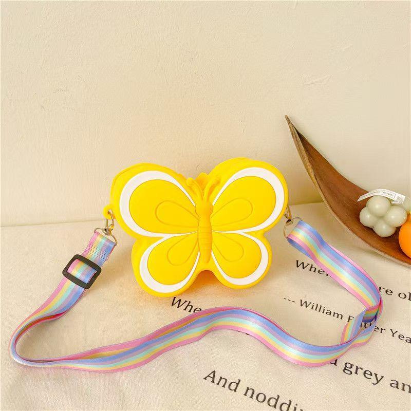 Donut Pattern Silicone Crossbody Pouch Soft Lightweight Kids Shoulder Bag for Storing Coins Keys Outdoor Play Use