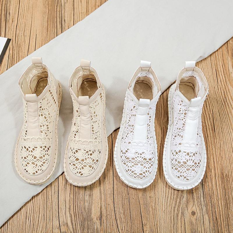 Hollow Women's Boots Fashion Womens Sandals Breathable Platform Ankle Boots Durable Slip On Women Shoes Summer Zapatos De Mujer