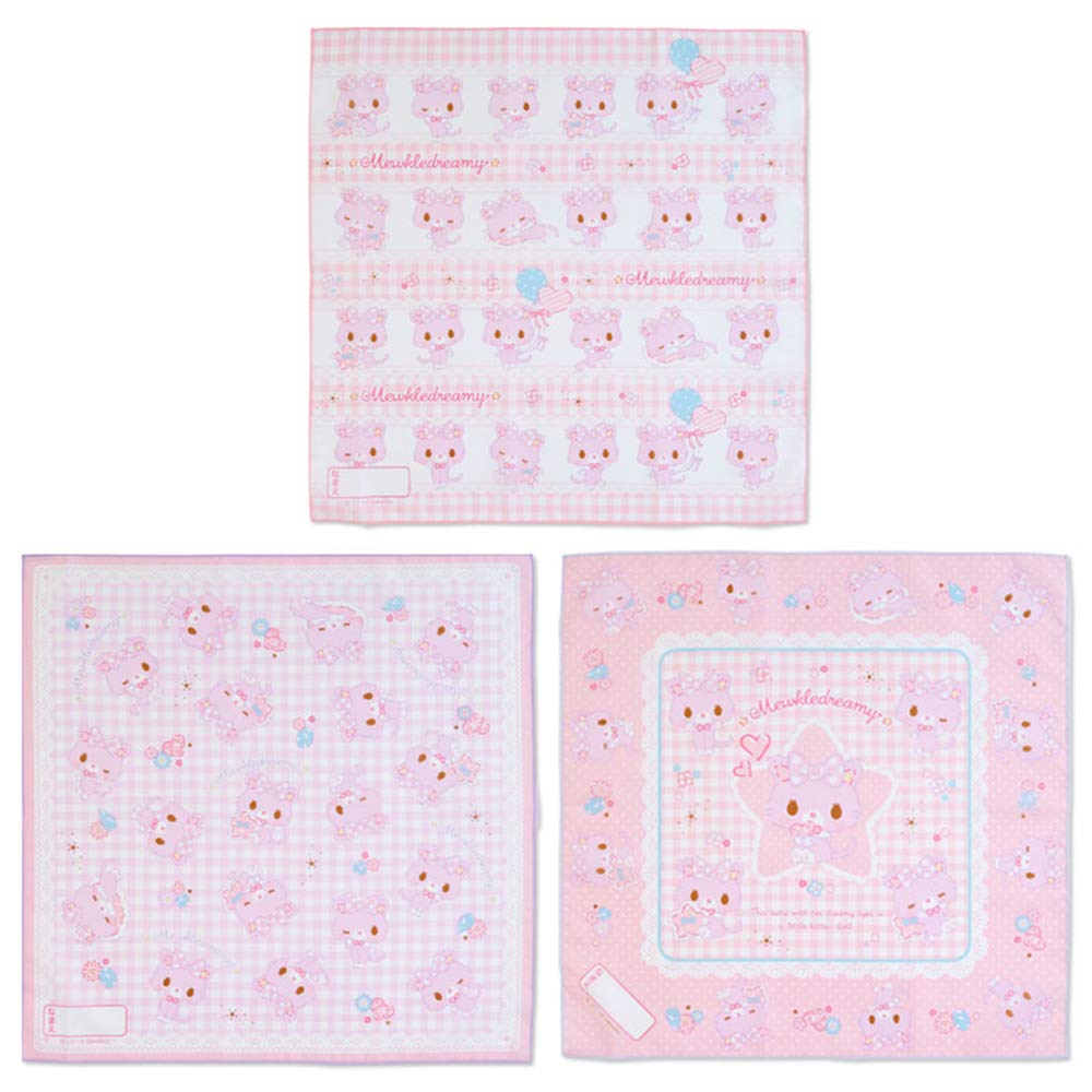 

Sanrio Mewkledreamy Large Lunch Cloth Set of 3 (Check)