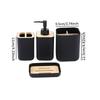 4x Bathroom Accessories Portable Practical Stylish Keep Tidy Bath Essential for Countertop Hotel Restroom Apartment Household