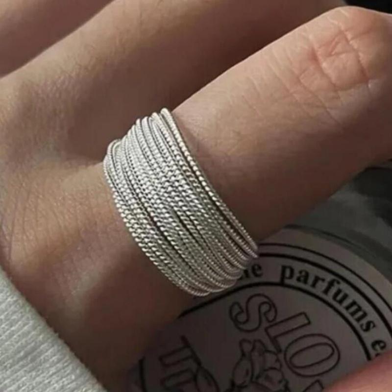 Silver Color Pin Adjustable Opening Finger Rings For Women Jewelry Gift Custom Jewelry