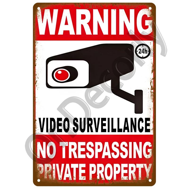 Retro Metal Warning Sign  Vintage Tin Wall Decor for Home Room Bar Garage Cafe Club Man Cave Pub  Mural Plate Poster Art