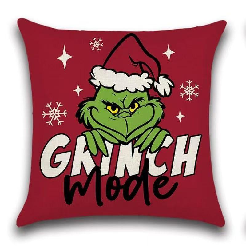 

Новая Рождественская наволочка Гринч, Домашнее праздничное украшение атмосферы, Модная трендовая наволочка 45*45cm