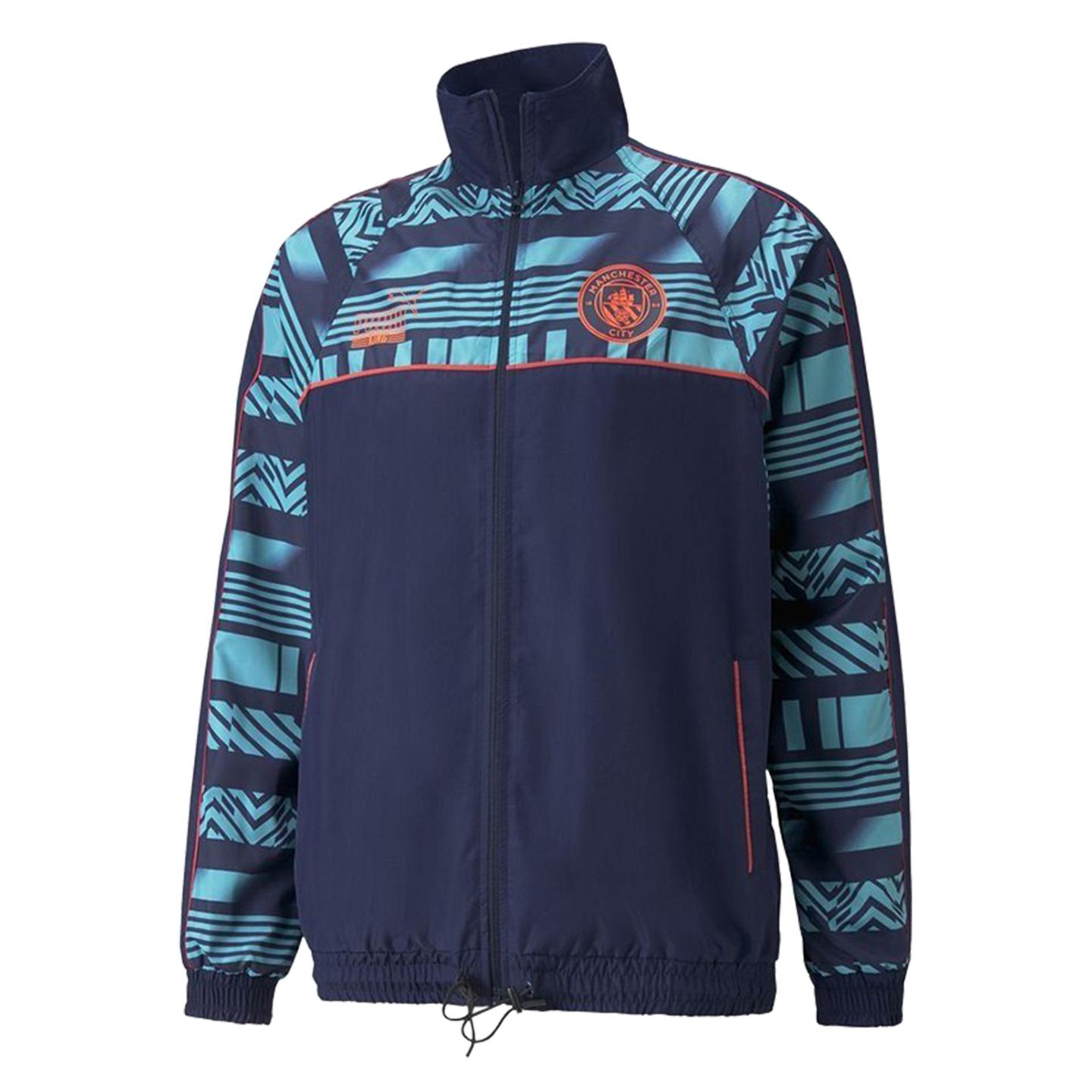 

Puma Manchester City Collaboration Casual Spliced Woven Windbreaker Jacket Men Jackets 765215-08 L