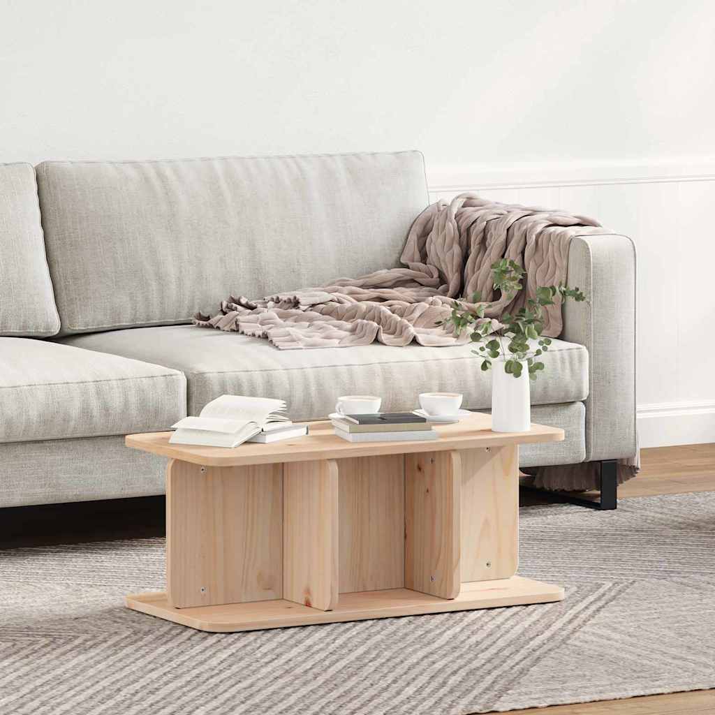 Natural Coffee Table 80 x 39.5 x 33.5 cm Solid Pine Wood